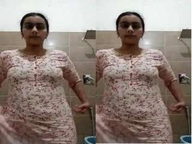 Horny girl flaunts her pussy in front of the camera