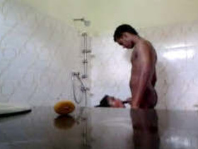 Tamil couple indulges in steamy shower sex