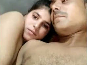 A sweet looking girl has sex with her boyfriend