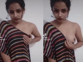 TikTok user shares nude video of Indian girl flaunting her large breasts