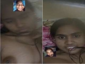 Indian girl flaunts her assets on video call