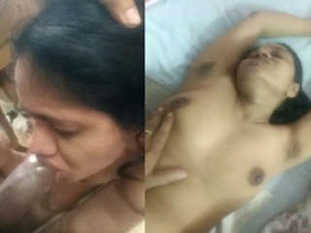 Indian woman performs oral sex and gets fucked