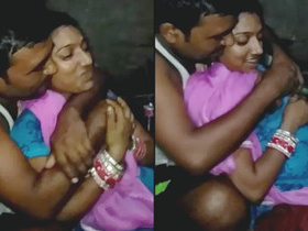 Desi couple's steamy tits pressed together