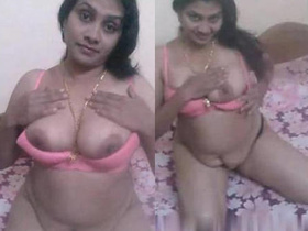 Sultry wife flaunts her curves in seductive lingerie