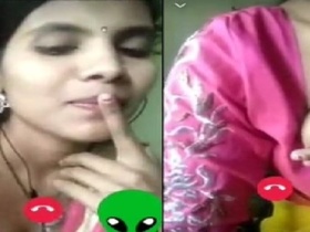 Indian village girl pleasures herself on video chat