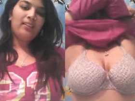 Chandigarh beauty takes a sexy selfie for her boyfriend with audio