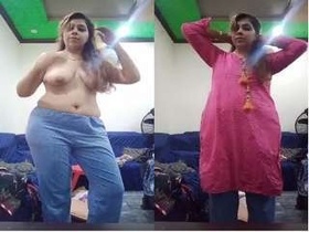 Naughty Indian babe flaunts her big breasts and pussy