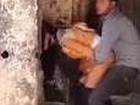 A hot couple from Orissa gets wild in an abandoned building with doggy style and standing sex