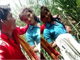 Desi couple enjoys open air sex in rustic setting