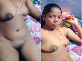 Desi bhabhi bares her breasts and pussy in village setting
