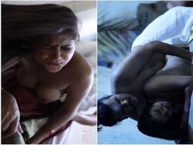 Desi husband and girlfriend share wife in front of her