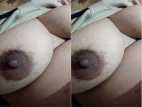 Bhabhi proudly displays her large breasts and intimate area