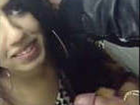 Indian girl gets off by sucking cock in public restroom