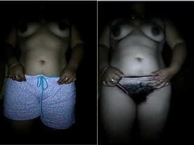 Naughty Bhabhi teases with her breasts and labia