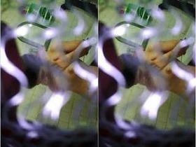 Indian girl takes a bath in the bathtub, captured by a secret camera