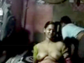Young couple indulges in steamy sex with a sari-clad babe