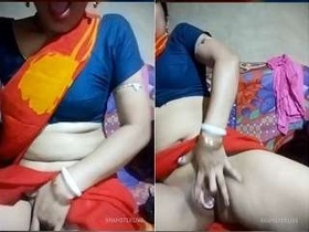 A woman gets naughty and exposes her wet pussy