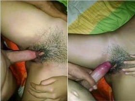 Exclusive video of a girl with a tight pussy getting barely fucked by her lover