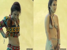 Sweet Indian girl seductively strips in a steamy video