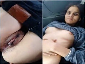 Indian girl with big tits and pussy gets recorded by lover in porn video
