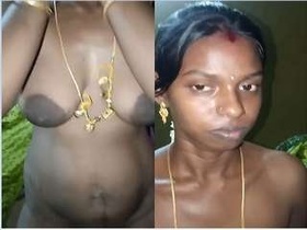 Exclusive Desi Tamil wife's breasts and pussy gripped by husband
