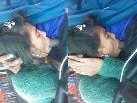 Desi bhabhi enjoys a car ride with a blowjob