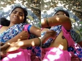 Telugu wife's boobs captured by husband in amateur video