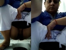 Unmarried Indian college girl pees on camera for kicks