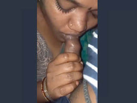 Indian wife's blowjob skills leave her husband breathless