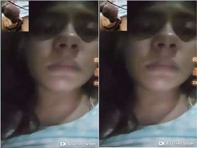 Adorable Indian girl flaunts her assets on video chat