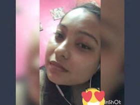 Young girl unveils her breasts and intimate area