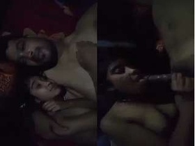 Indian girl gives a blowjob and rides a hard cock