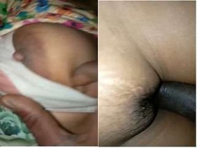 Telugu wife's big boobs pressed and fucked hard