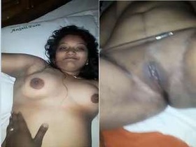 Husband's strong hands explore wife's breasts and pussy in passionate encounter