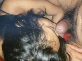 A man pleasure himself by giving a blowjob