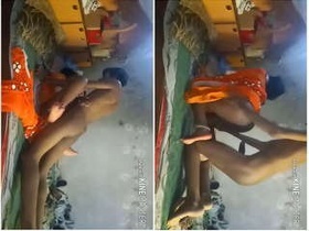 Intimate encounter between a Desi couple in a village setting