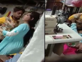 Desi factory worker enjoys steamy sex with his female boss in a workshop