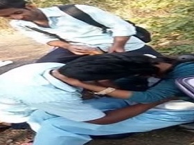 Desi college students have a public sexual encounter in the outdoors