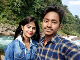 Desi lovers share a kiss in this video