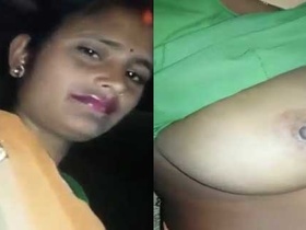 A village girl flaunts her big boobs and sexy pussy for Devar