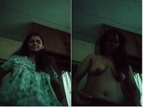Exclusive sexy desi girl changes into seductive outfit