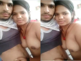 Amateur Desi girlfriend gives a blowjob and gets fucked