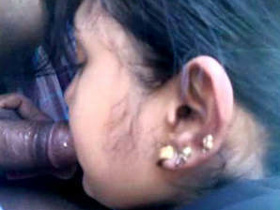 A girl eagerly performs a blowjob, hoping to be penetrated