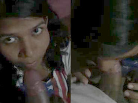 Desi bhabi gives a blowjob to her young lover in this video