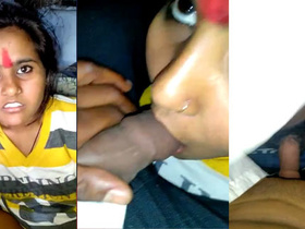 Desi village girl gets a blowjob from her lover
