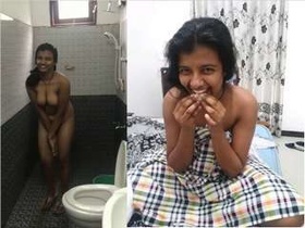 Sri Lankan girl records steamy video with lover in bathroom