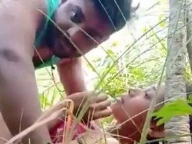 Desi girl gets naughty in the open air with a video