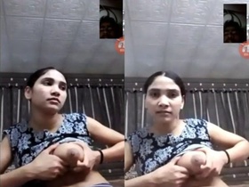 Bangladeshi girl pleasures herself with her natural breasts