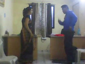 Mature bhabhi has passionate sex with young lover in the office