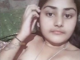 Super girl pleasures herself with her smooth pussy